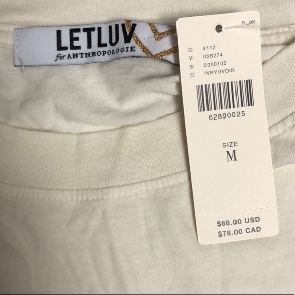 NWT Letluv Anthropologie California Muscle Tee (M) - Picture 4 of 7